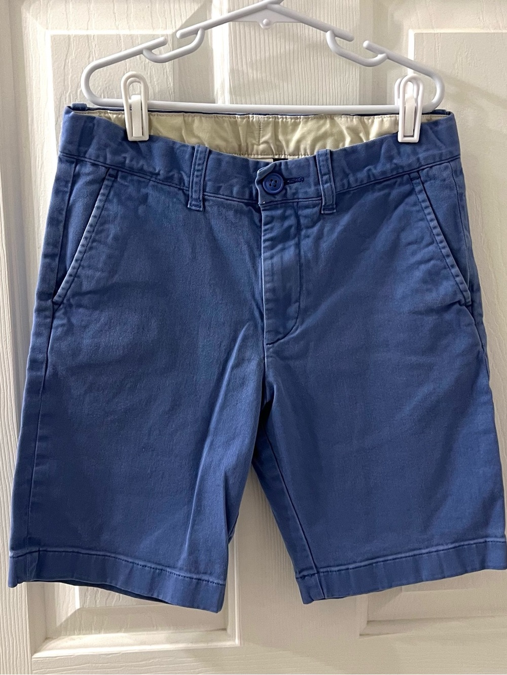 Crewcuts By J.Crew Boys Blue Cotton Chino Shorts Adjustable Waist Sz 10